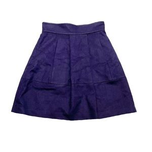 Plenty by Tracy Reece 100% Wool Mini Midi Skirt Business Casual Size 6 Navy Blue